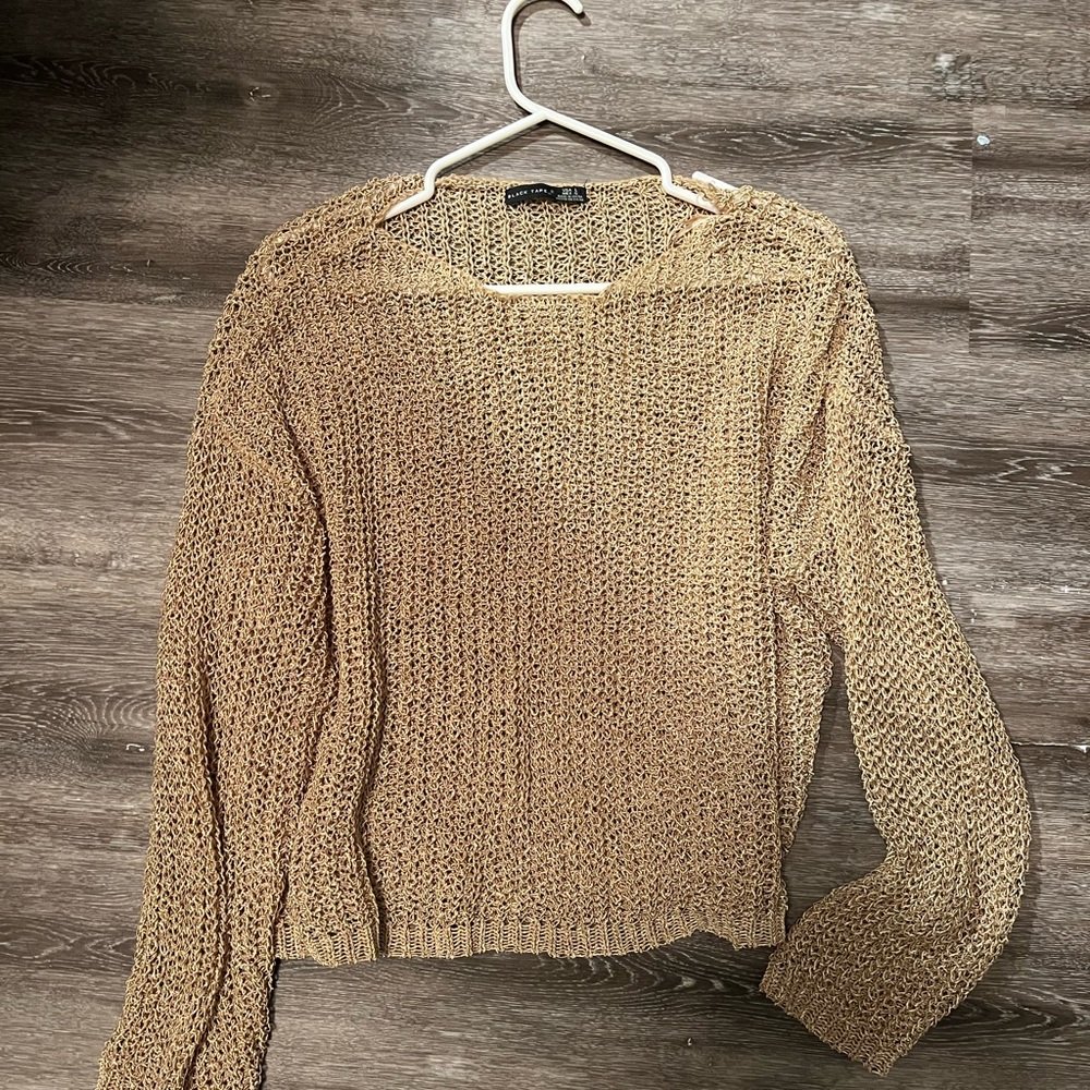 Black Tape chain link style sweater. - Picture 2 of 2